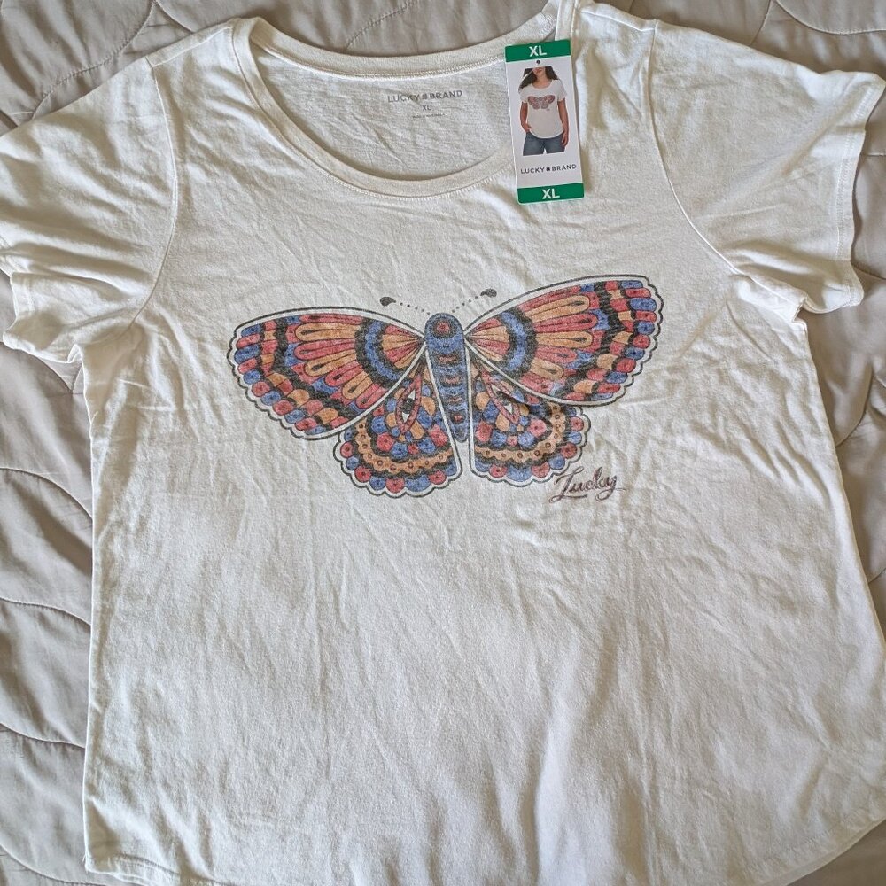 Lucky Brand Women's Butterfly Tee - New with Tags